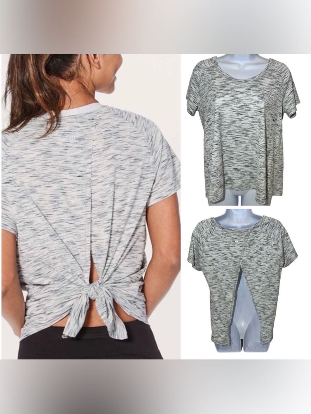 Lululemon Back In Action Short Sleeve Space Dye No size tag approx Small